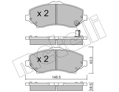 Sada brzdových destiček, kotoučová brzda METELLI 22-0862-1