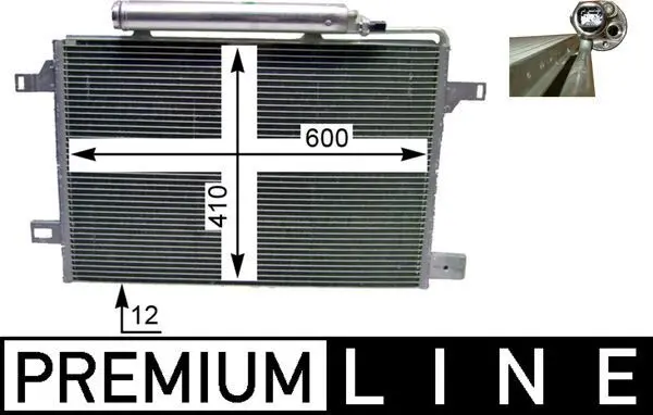Kondenzátor, klimatizace MAHLE AC 369 000P