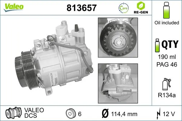 Kompresor, klimatizace VALEO 813657