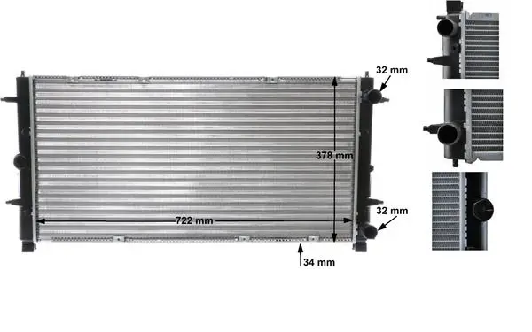 Chladič, chlazení motoru MAHLE CR 398 000S