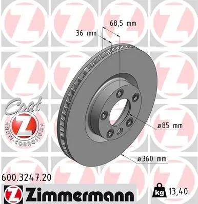 Brzdový kotouč ZIMMERMANN 600.3247.20