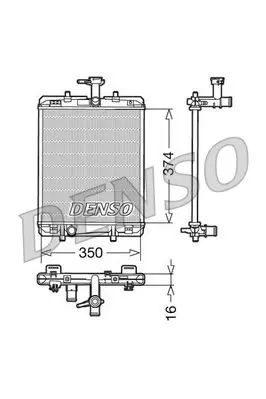 DENSO Chladič, chlazení motoru DRM21602