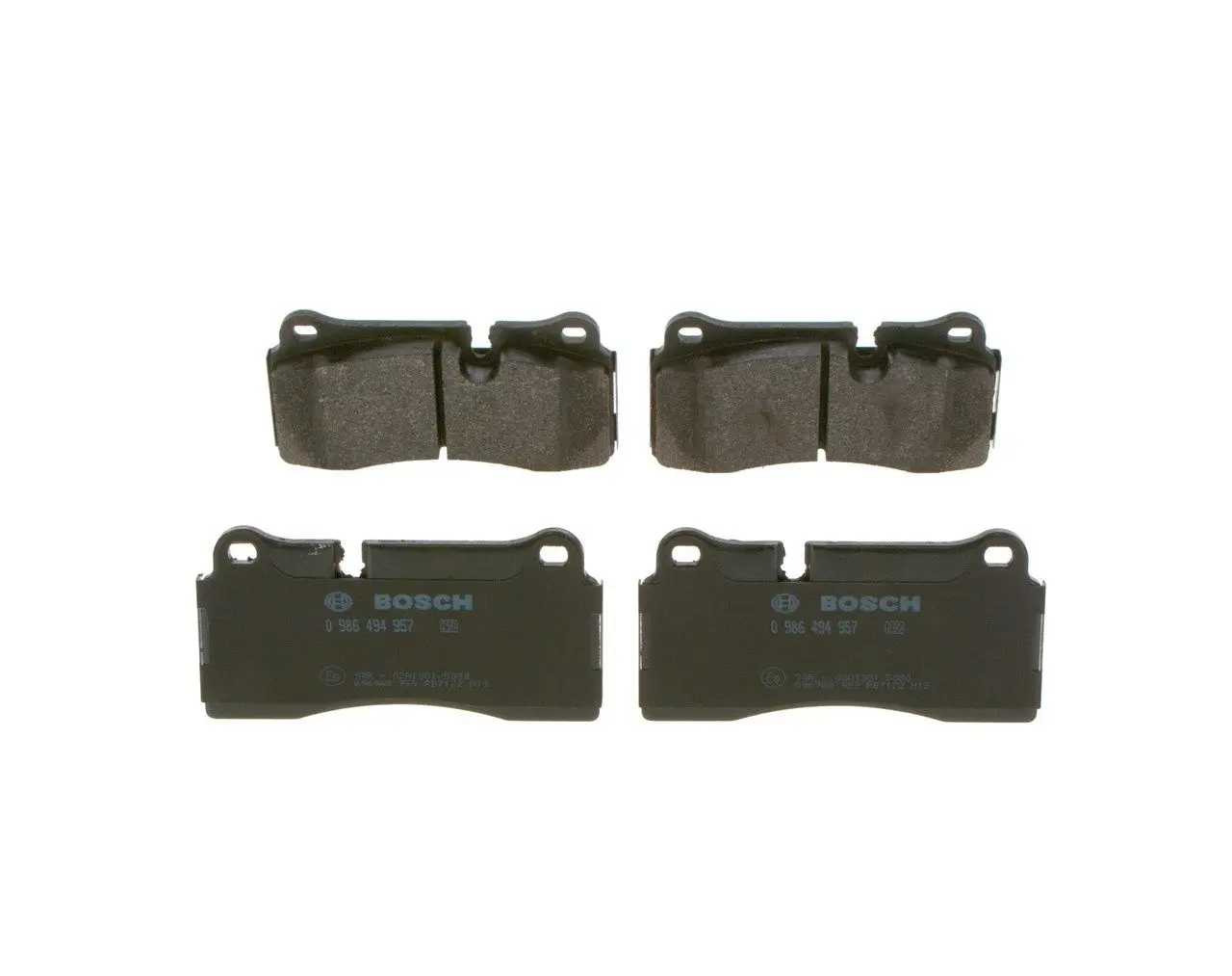 BOSCH Sada brzdových destiček, kotoučová brzda 0986494957
