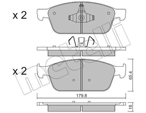 Sada brzdových destiček, kotoučová brzda METELLI 22-0989-0