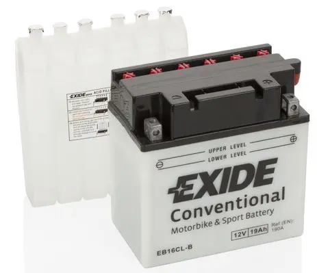 Motobaterie EXIDE BIKE Conventional 19Ah, 12V, EB16CL-B