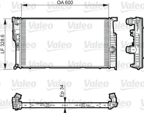 Chladič, chlazení motoru VALEO 735612