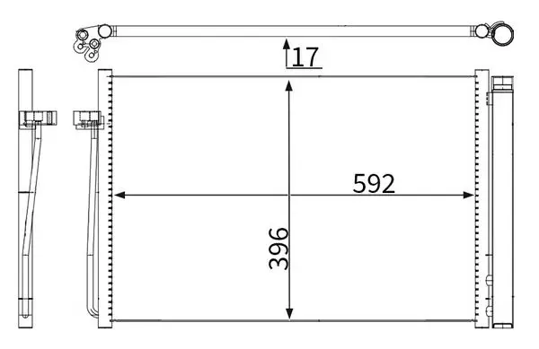 Kondenzátor, klimatizace MAHLE AC 344 000S