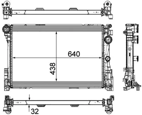 Chladič, chlazení motoru MAHLE CR 1684 000P