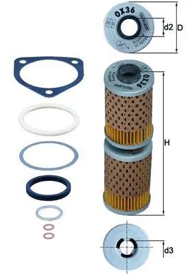 Mahle olejový filtr MAHLE pro modely s olejovým chladičem dvoudílný BMW R 45 S 78-85, R 45 N 78-85, R 50 /5 69-73, R 60 /5 69-73, R 60 /6 73-76, R 60