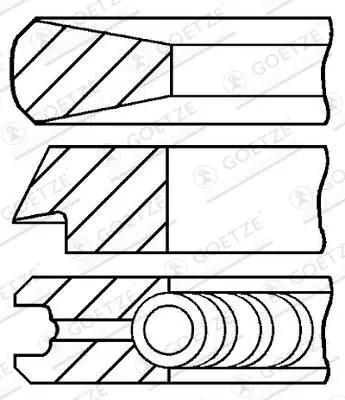 Sada pístních kroužků GOETZE ENGINE 08-114400-00