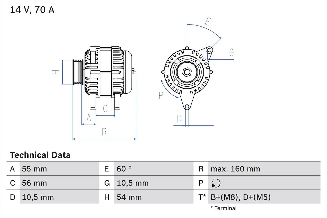 generátor BOSCH 0 986 041 240