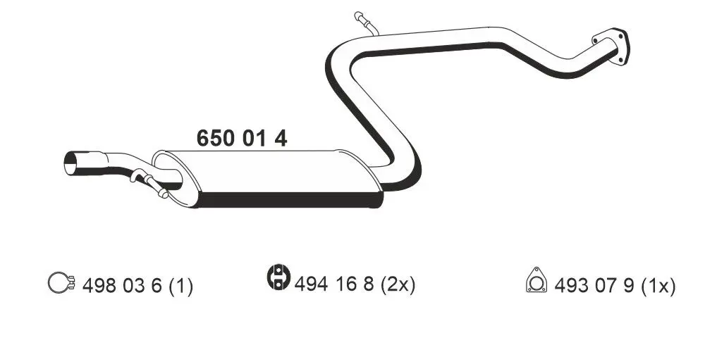 Střední tlumič výfuku ERNST 650014
