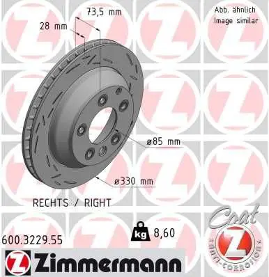 Brzdový kotouč ZIMMERMANN 600.3229.55