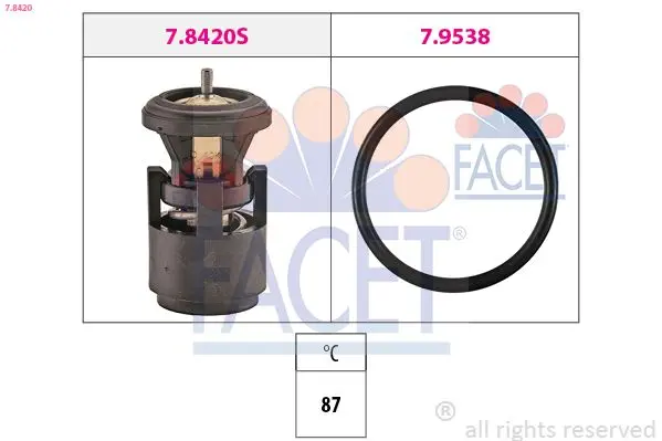 Termostat, chladivo FACET 7.8420