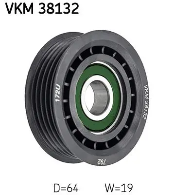 Vratná/vodicí kladka, klínový žebrový řemen SKF VKM 38132
