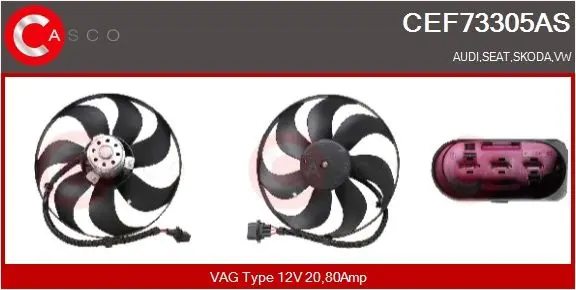 Větrák, chlazení motoru CASCO CEF73305AS
