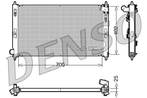 DENSO Chladič, chlazení motoru DRM45032