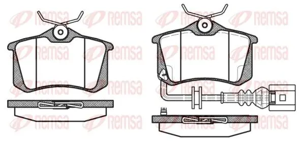 Sada brzdových destiček, kotoučová brzda REMSA 0263.41