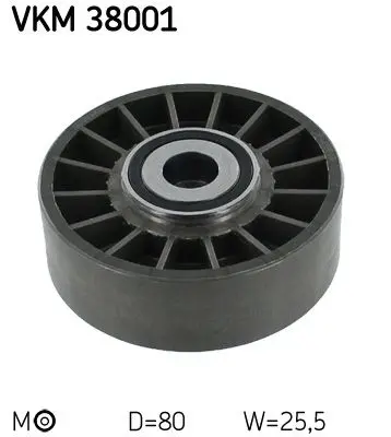 Napínák, žebrovaný klínový řemen SKF VKM 38001