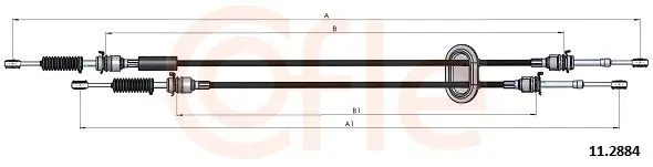 Tažné lanko, ruční převodovka COFLE 11.2884
