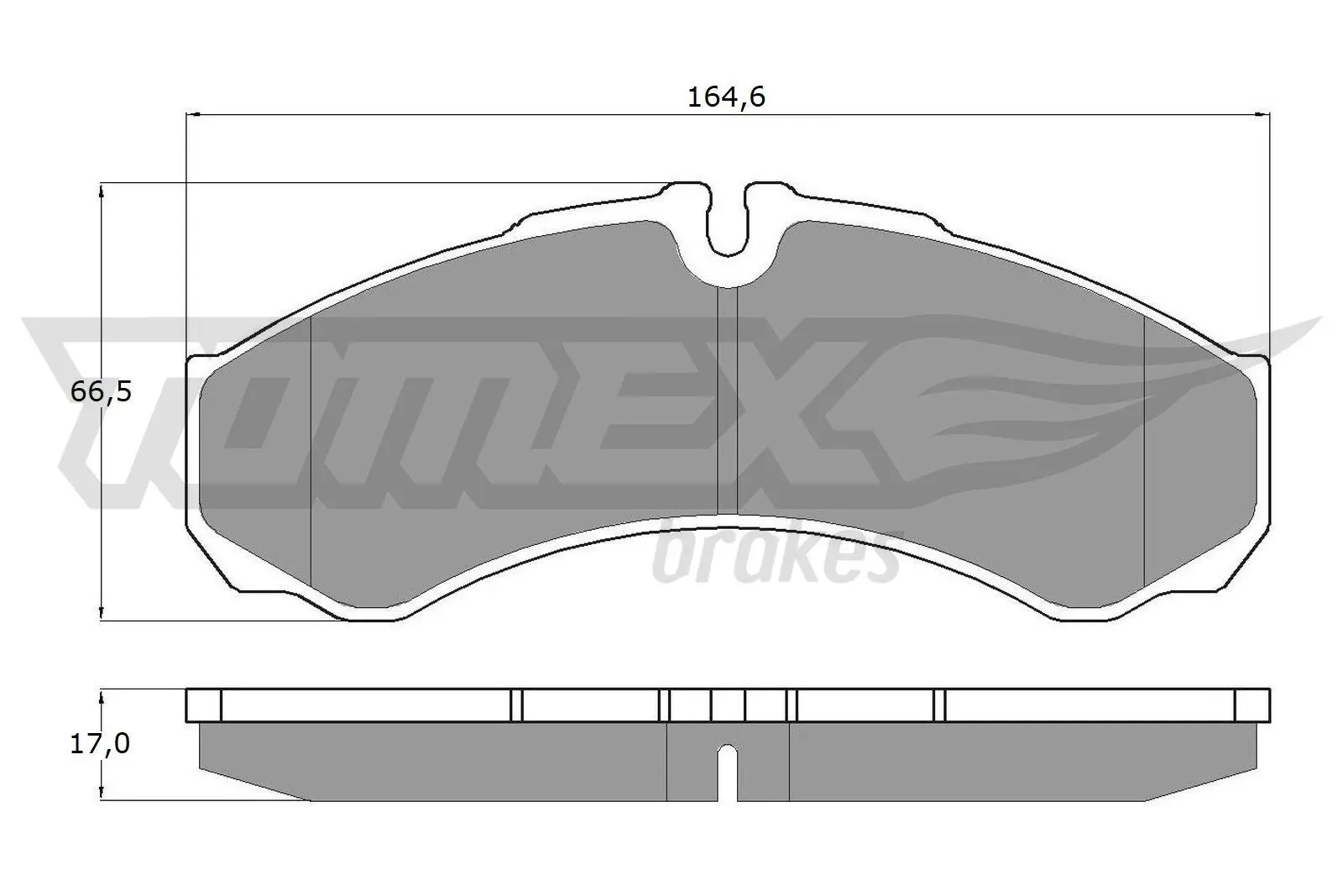 Sada brzdových destiček, kotoučová brzda TOMEX Brakes 11-11