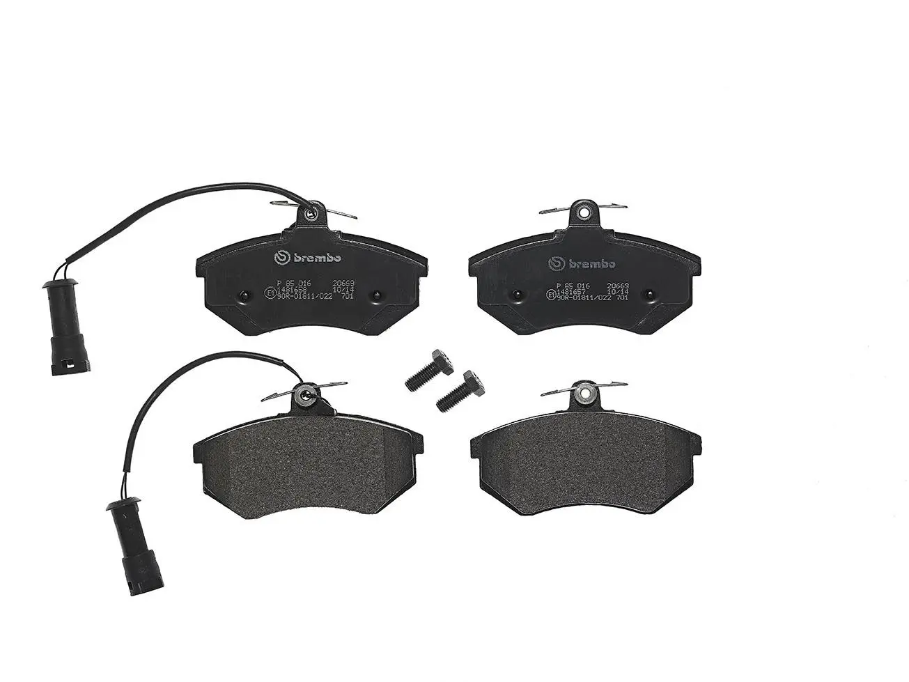 Sada brzdových destiček, kotoučová brzda BREMBO P 85 016