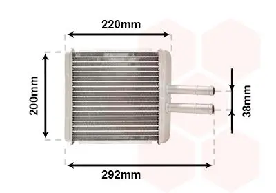 Výměník tepla, vnitřní vytápění VAN WEZEL 81006027