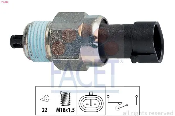 Spínač, světlo zpátečky FACET 7.6142