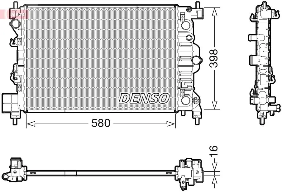 DENSO Chladič, chlazení motoru DRM20117