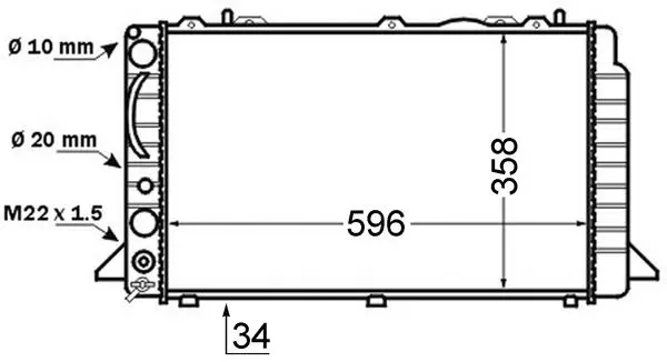 Chladič, chlazení motoru MAHLE CR 396 000S