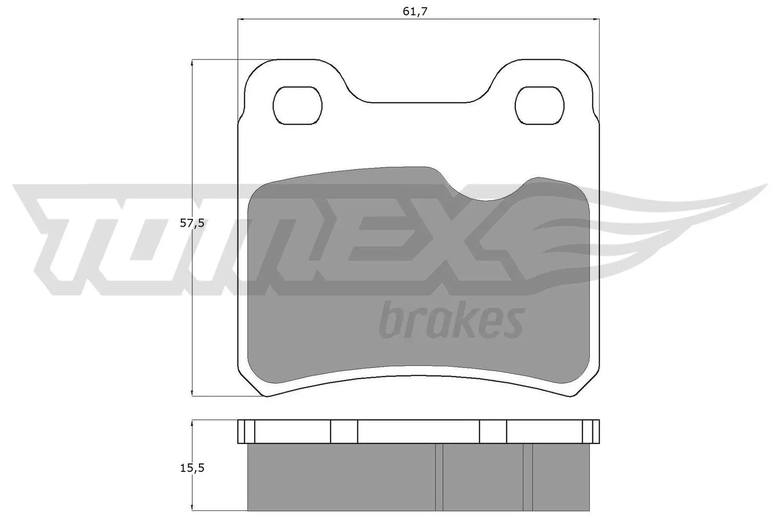 Sada brzdových destiček, kotoučová brzda TOMEX Brakes 13-49