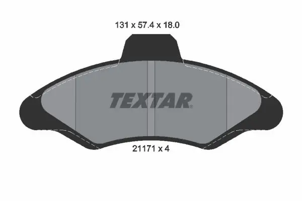 Sada brzdových destiček, kotoučová brzda TEXTAR 2117105