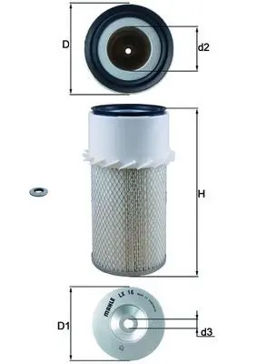 Vzduchový filtr MAHLE LX 16