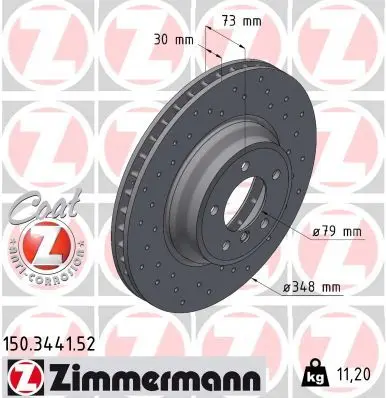 Brzdový kotouč ZIMMERMANN 150.3441.52