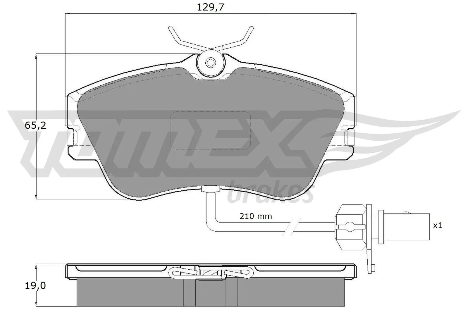 Sada brzdových destiček, kotoučová brzda TOMEX Brakes 11-821