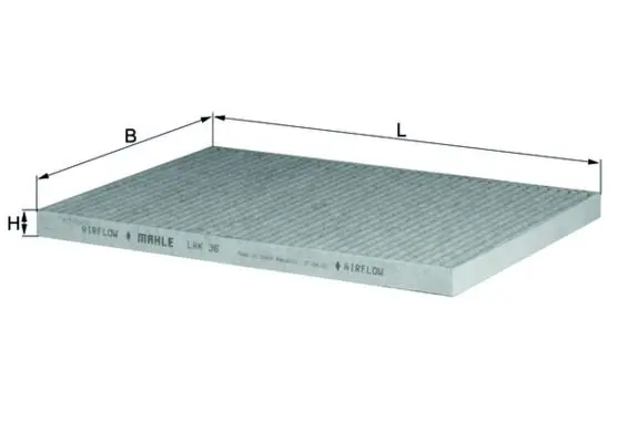 Filtr, vzduch v interiéru MAHLE LAK 36