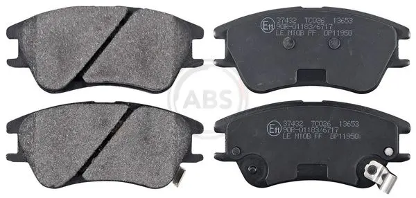 Sada brzdových destiček, kotoučová brzda A.B.S. 37432