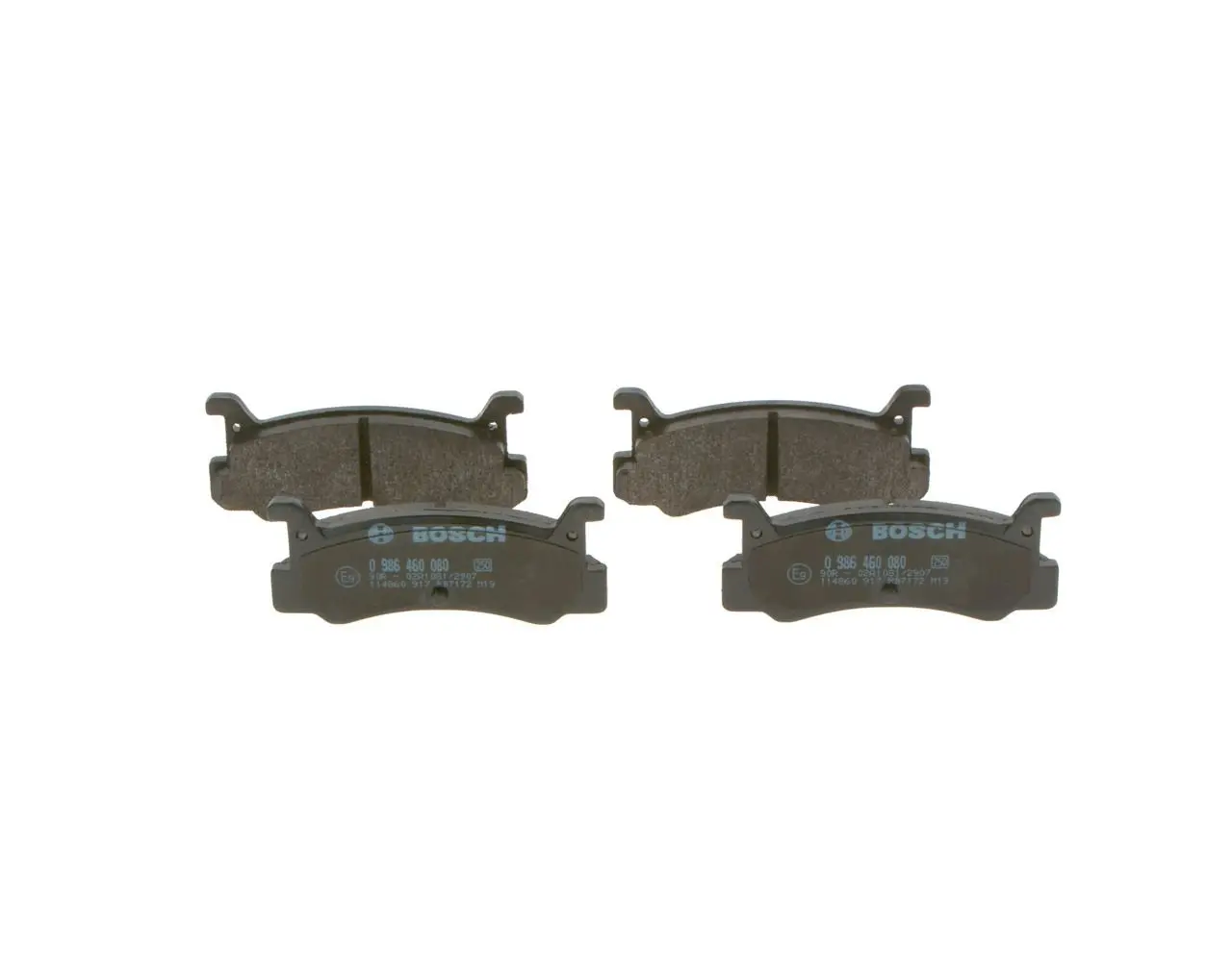 BOSCH Sada brzdových destiček, kotoučová brzda 0986460080