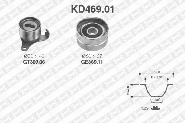 Sada rozvodového řemene SNR KD469.01