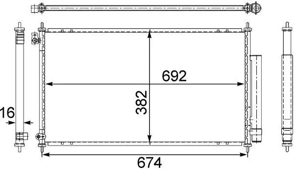 MAHLE ORIGINAL Kondenzátor, klimatizace AC 467 001S