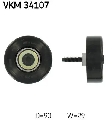 Vratná/vodicí kladka, klínový žebrový řemen SKF VKM 34107