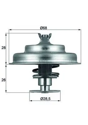 Termostat, chladivo MAHLE TX 75 80D