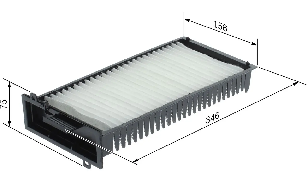 Filtr, vzduch v interiéru BOSCH 1 987 432 198