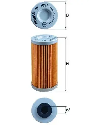 Mahle olejový filtr MAHLE HIF 7620347 K&N 7230132 BMW G 450 X 08-11, HUSQVARNA SMR 449 IE 11-12, SMR 511 IE 11-12, TC 449 IE 11-13, TE 449 IE 11-13,