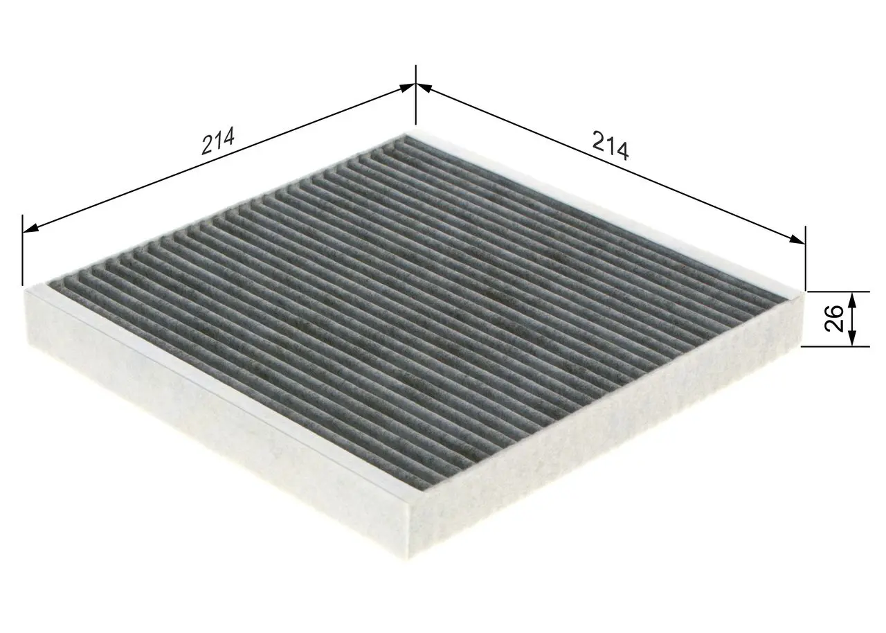 Filtr, vzduch v interiéru BOSCH 1 987 432 499