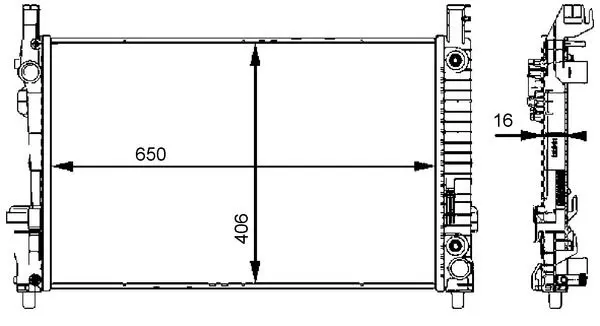 Chladič, chlazení motoru MAHLE CR 661 000S
