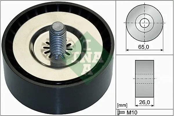 Vratná/vodicí kladka, klínový žebrový řemen Schaeffler INA 532 0736 10