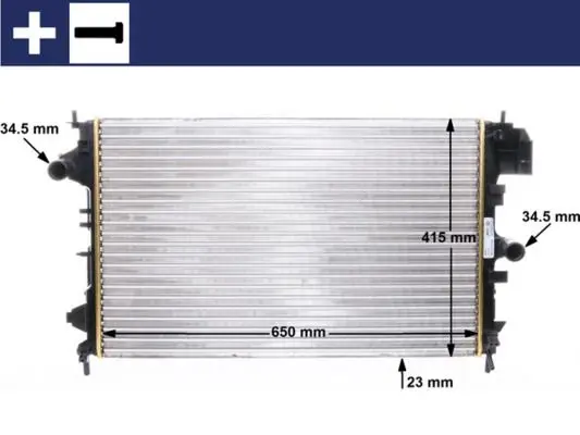 MAHLE ORIGINAL Chladič, chlazení motoru CR8000S