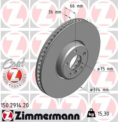 Brzdový kotouč ZIMMERMANN 150.2914.20