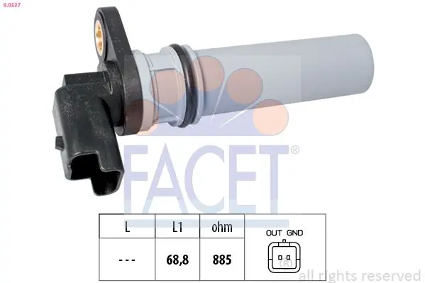 Senzor, otáčky motoru FACET 9.0537